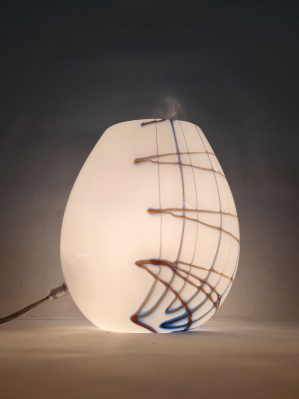 LAMPADA DA COMODINO DI MURANO V.NASON N62T23  SPIDER BLU